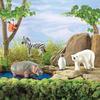 Learning Resources Jumbo Zoo Animals, Monkey, Penguin, Zebra, Polar Bear, and Hippo, Classroom Desk Pets, 5 Animals, Ages 2+ view 2
