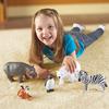 Learning Resources Jumbo Zoo Animals, Monkey, Penguin, Zebra, Polar Bear, and Hippo, Classroom Desk Pets, 5 Animals, Ages 2+ view 3