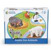 Learning Resources Jumbo Zoo Animals, Monkey, Penguin, Zebra, Polar Bear, and Hippo, Classroom Desk Pets, 5 Animals, Ages 2+ view 4
