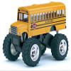 KinsFun 5" Monster School Bus Die Cast Metal Model, Pullback Action Toy Monster Truck view 2