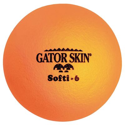 S&S Worldwide Gator Skin Softi-5 Ball. 6" Neon Orange, PU Coated Balls with Soft Foam Core, Kid Safe, No-Sting Balls for PE Games,After School Programs, Dodgeball, and Birthdays.