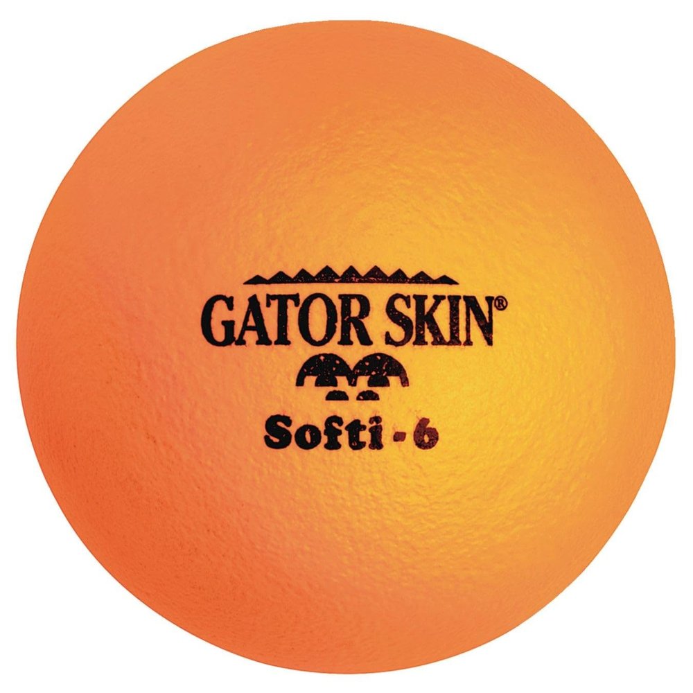S&S Worldwide Gator Skin Softi-5 Ball. 6" Neon Orange, PU Coated Balls with Soft Foam Core, Kid Safe, No-Sting Balls for PE Games,After School Programs, Dodgeball, and Birthdays.