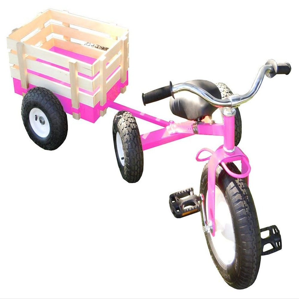 All Terrain Tricycle with Wagon (Pink), CART-042P