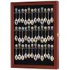 36 Souvenir Tea Spoon Display Case Rack Wall Mountable Cabinet Frame with Lockable Door Mahogany Finish view 1