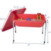 Children's Factory Medium Sensory Table and Lid 24 Height, Sandbox with Lid, Water Table for Kids, Red view 2