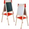 Number 1 in Gadgets Deluxe Standing Art Easel, Dry-Erase Board Chalkboard Magnetic Whiteboard Paper Roll and Accessories, Ultimate All-in-One Wooden Kid's Art Easel view 1