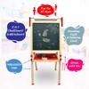 Number 1 in Gadgets Deluxe Standing Art Easel, Dry-Erase Board Chalkboard Magnetic Whiteboard Paper Roll and Accessories, Ultimate All-in-One Wooden Kid's Art Easel view 3