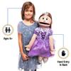 25" Princess, Peach Girl, Full Body, Ventriloquist Style Puppet view 2