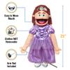 25" Princess, Peach Girl, Full Body, Ventriloquist Style Puppet view 3