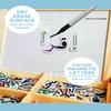 ILM Toolbox Build-A-Word Magnetic Arabic Letter Alphabet Set for Kids, 143 Wooden Arabic Letters in a Wooden Storage Box with Dry Erase Board view 2