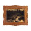 1/12 Fine Scale Miniature Print of Evening River Scenery Picture with Wood Framed for Home Dcor view 1