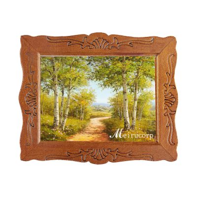 1/12 Fine Scale Miniature Print of Autumn Forest in Picture with Wood Framed for Home Dcor