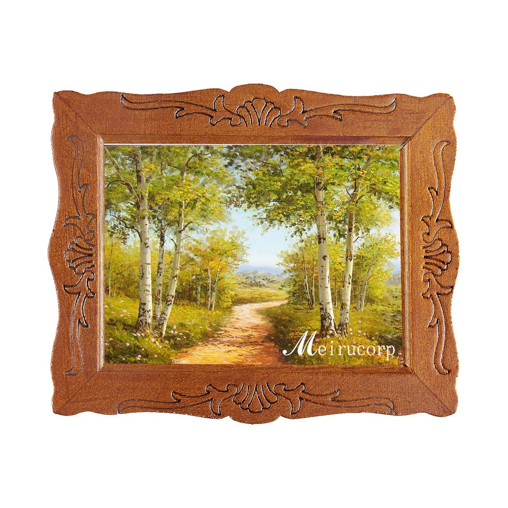 1/12 Fine Scale Miniature Print of Autumn Forest in Picture with Wood Framed for Home Dcor