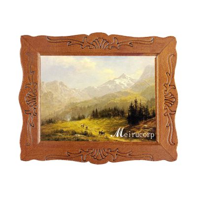 1/12 Fine Scale Miniature Tall Mountain in Picture with Wood Framed for Home Dcor