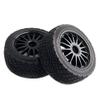 Shaluoman WR8 Tarmac Wheel with Tires for HPI Rally Off-Road WR8 1/10 Buggy Tyres Pack of 4 RC Car Tires and Wheels for 1/10 Scale Models Black view 3