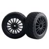 Shaluoman WR8 Tarmac Wheel with Tires for HPI Rally Off-Road WR8 1/10 Buggy Tyres Pack of 4 RC Car Tires and Wheels for 1/10 Scale Models Black view 4