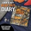 Peaceable Kingdom Keep Out 6.25" Lock and Key, Lined Page Diary for Kids view 2