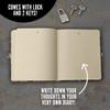 Peaceable Kingdom Keep Out 6.25" Lock and Key, Lined Page Diary for Kids view 3