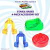 Marble Genius Stable Bases, 4pcs Marble Run Accessory Set for Kids Ages 4+, Fun Ultimate Marble Track Race Add-on Kit for Teens STEM view 2