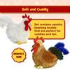 Aurora Mini Flopsie Bundles Bundle of 2 6 Floppy Beanbag Chicken & Rooster Stuffed Animals - New Chicken & Cocky Rooster, Multicolor view 3
