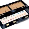 Bello Games New York, Inc. Spring Street Deluxe Designer Rummy Game Set with Wooden Racks and Large Size Engraved Numbers in a Blue Velour Case view 1