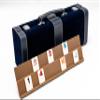 Bello Games New York, Inc. Spring Street Deluxe Designer Rummy Game Set with Wooden Racks and Large Size Engraved Numbers in a Blue Velour Case view 2