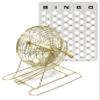 Bingo Set - Large Brass Cage, Balls and Masterboard view 1