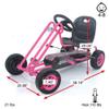 hauck Kids Pedal Go Kart, 4 Wheel Bike Cart, Ride for Ages 4-8, Pink - Outdoor Bicycle Karts with Plastic Wheels for Boys and Girls view 3