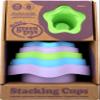 Green Toys Stacking Cups, Purple/Blue/Green - 6 Piece Motor Skills, Building, Stacking Toy Set. Safe for Babies and Toddlers. Dishwasher Safe, Recycled Plastic, Made in USA. view 1