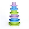 Green Toys Stacking Cups, Purple/Blue/Green - 6 Piece Motor Skills, Building, Stacking Toy Set. Safe for Babies and Toddlers. Dishwasher Safe, Recycled Plastic, Made in USA. view 4