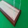 16 x 7 1/2 x 6 Inch Table Top Clear Acrylic Display Case with Walnut Color Wooden Base view 2