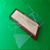 16 x 7 1/2 x 6 Inch Table Top Clear Acrylic Display Case with Walnut Color Wooden Base view 3