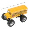 Rhode Island Novelty 5 Inch Die-cast Metal School Bus Big Wheel Monster Truck One School Bus view 2