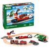 BRIO World - 33061 Cargo Harbor Set | 16-Piece Train Set with Accessories Wooden Tracks | Ideal Gift for Kids Aged 3+ | Certified Sustainable Materials view 1