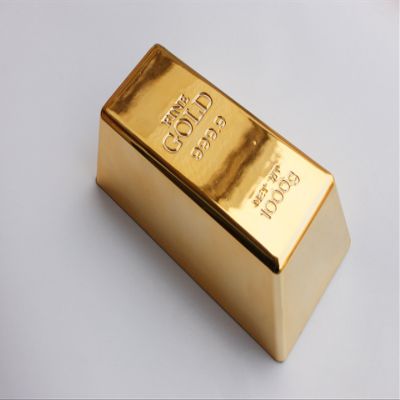 SummitLink Realistic Replica Gold Bar Brick Prop Novelty Gift Joke Doorstop (Solid)