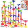 Gifts2U Marble Run Toy, 130Pcs Educational Construction Maze Block Toy Set with Glass Marbles for Kids and Parent-Child Game view 1