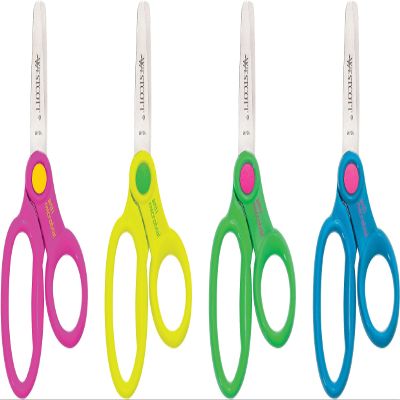 Westcott 14606 Kids Scissors, Random Color Shipped, 5-Inch Blunt Tip