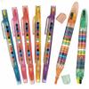 Fun Express Glitter Stacking Crayons for Kids - 12 Pack of Rainbow Crayons, Each with 20 Colors - Educational And Learning Activities For Kids view 1