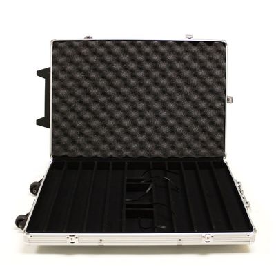 1000 Chip Aluminum Poker Trolley Case with Wheels