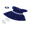18 inch Doll Clothes - Midnight Blue - 3 Piece Outfit - Dark Blue Sparkling Holiday Dress with Matching Silver Shoes and Headpiece - Clothes Fits American 18 Inch Doll (Doll Not Included) view 4