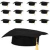 U. S. Toy Kindergarten Black Graduation Caps w/Gold Tassel, Preschool Graduation Cap for Boys and Girls, Customizable, Teacher Supplies, 12-Pack, 3 Years & Older view 1