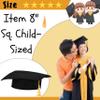 U. S. Toy Kindergarten Black Graduation Caps w/Gold Tassel, Preschool Graduation Cap for Boys and Girls, Customizable, Teacher Supplies, 12-Pack, 3 Years & Older view 3