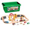 BRIO World Cargo Railway Deluxe - Wooden Track Train Set - Battery-Powered Engine, 3 Cranes, Bridge, Truck - Kids Ages 3+ - Compatible with All Wooden Rail Sets - FSC Certified Wood - 54-Pieces view 1