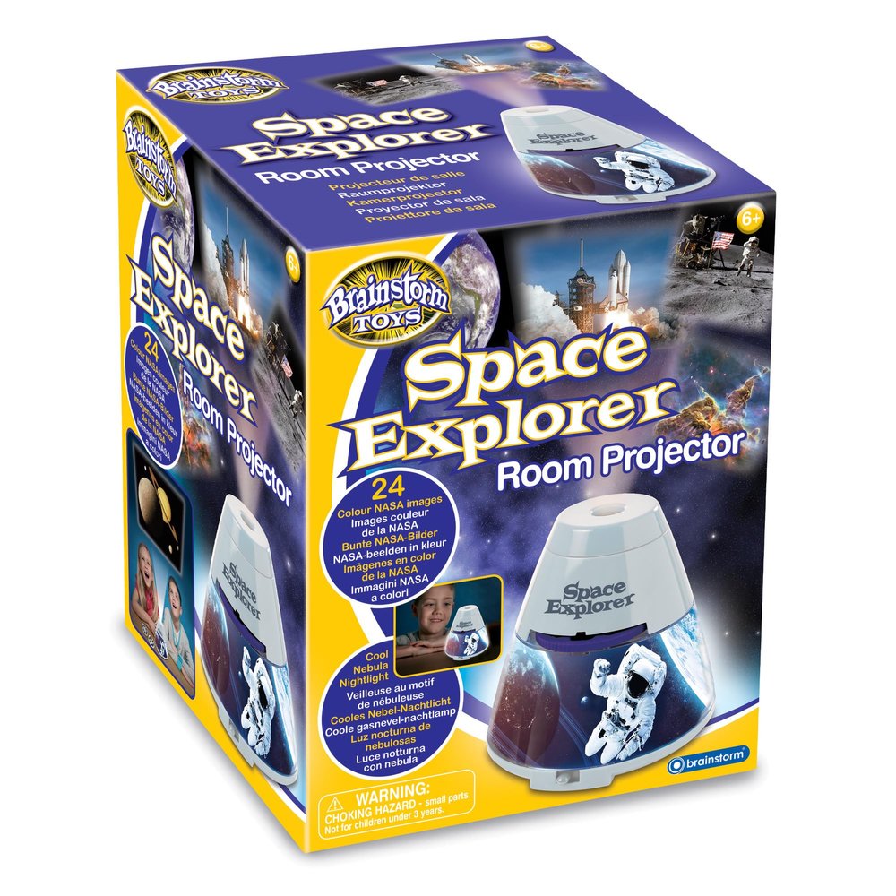 Brainstorm Toys: Space Explorer Room Projector - 24 NASA & Hubble Spacecraft Images, Nebula Nightlight, Kids Ages 6+