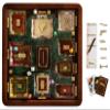 WS Game Company Clue Luxury Edition Board Game with Burl Wood Cabinet, Gold-Plated Accessories, and Faux Leather Storage, Family Board Games for 3 to 6 Players view 1