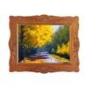 1:12 Fine Scale Miniature Autumn Scenery in Picture in Wood Frame for Home Dcor view 1