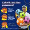 Kickerball - Curve and Swerve Soccer Ball/Football Toy - Kick Like The Pros, Great Gift for Boys and Girls - Perfect for Outdoor & Indoor Match or Game, Bring The World Cup to Your Backyard, Orange view 4