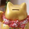 6" Maneki Neko Japanese Porcelain Lucky Cat Money Box Piggy Bank Lucky Blessing #C view 2
