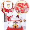 4.5" Maneki Neko Japanese Porcelain Lucky Cat Money Box Piggy Bank Lucky Blessing #B view 2