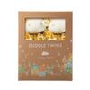 Angel Dear - Brown Giraffe, Cuddle Twins Blankie Set, 2 Count (Pack of 1) view 1
